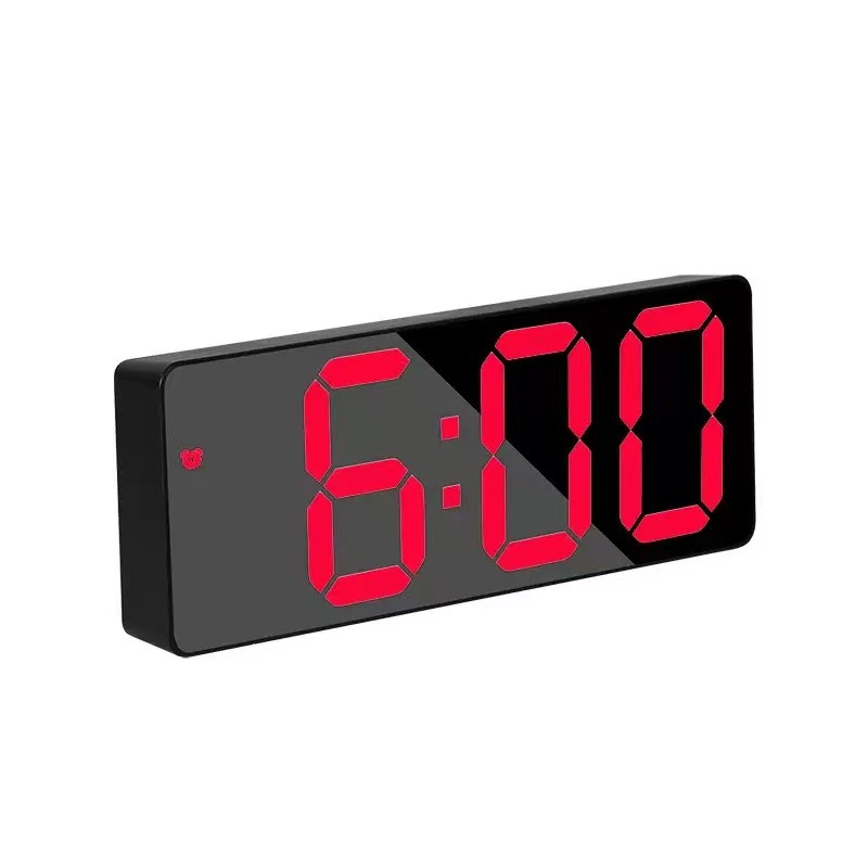 LED mirror alarm clock, multi-functional clock makeup mirror alarm clock, battery and plug-in dual use