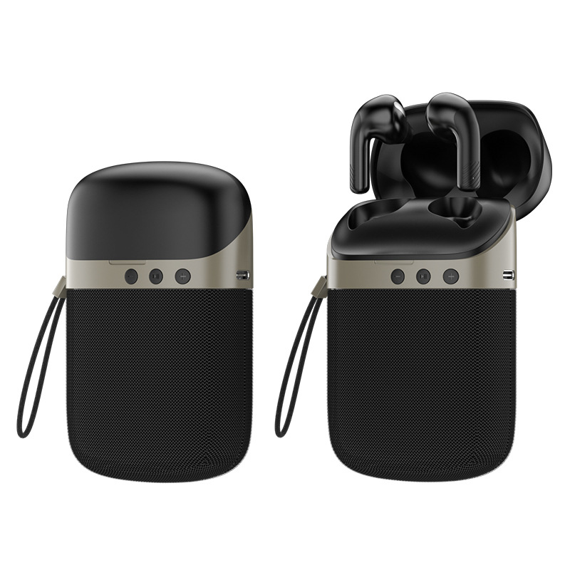 Multifunctional 2-in-1 in-ear Bluetooth headset stereo Bluetooth speaker, TWS pair earphone Bluetooth speaker