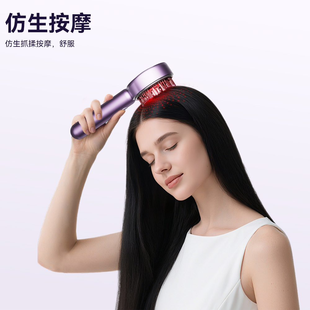 EMS Red Light Electric Current Massager Scalp Applicator Hair Growth Liquid Applicator Scalp Conduction Import Comb