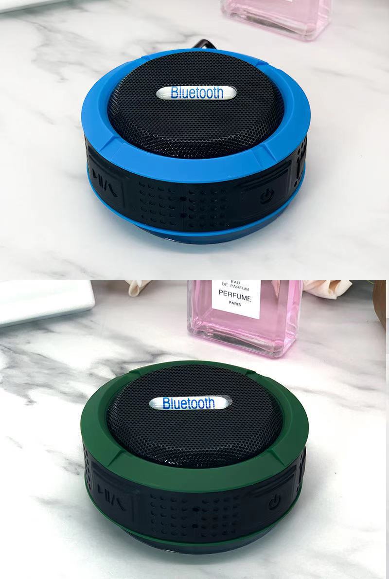 C6 Bluetooth Speaker Waterproof Suction Cup Wireless Three-proof Small Speaker Outdoor Portable Hands-free Clip-on Call Speaker