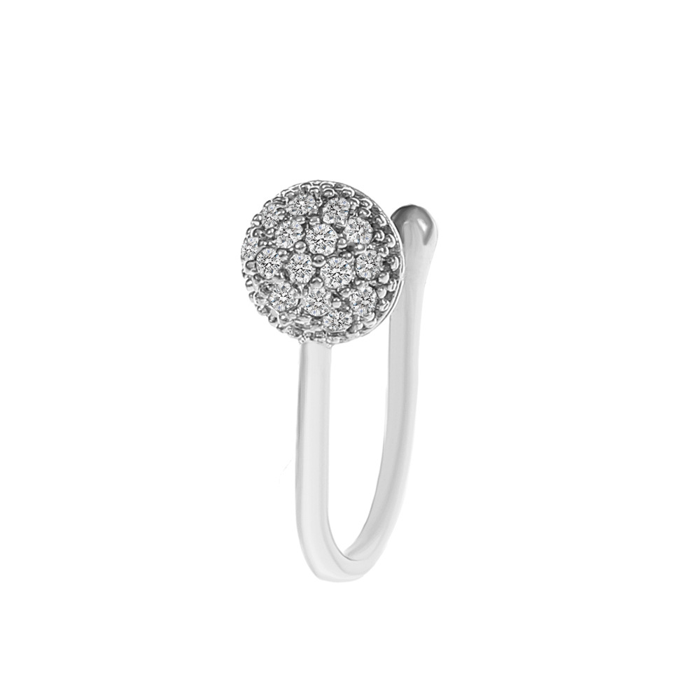 Non-Piercing Nose Clip Copper Set Zircon U-Shaped Star Love Crown Nose Ring No Piercing Nose Ornament Piercing Decor