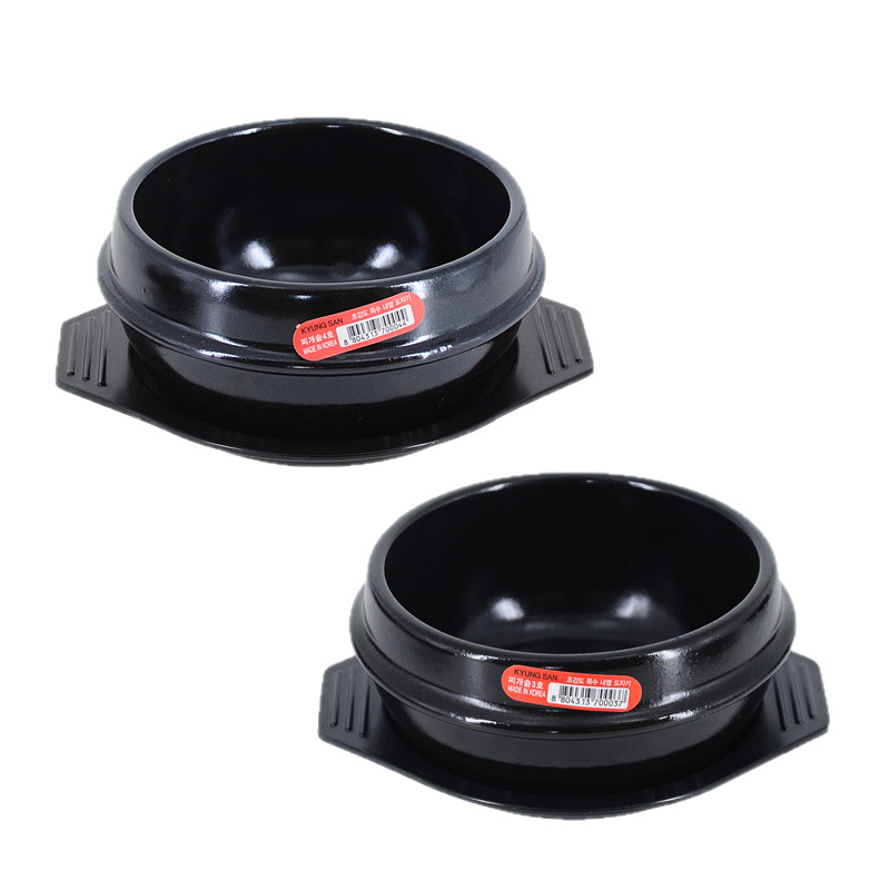 Imported bibimbap stone pot soybean paste stew pot clay pot rice cooking household soup pot stew pot with tray
