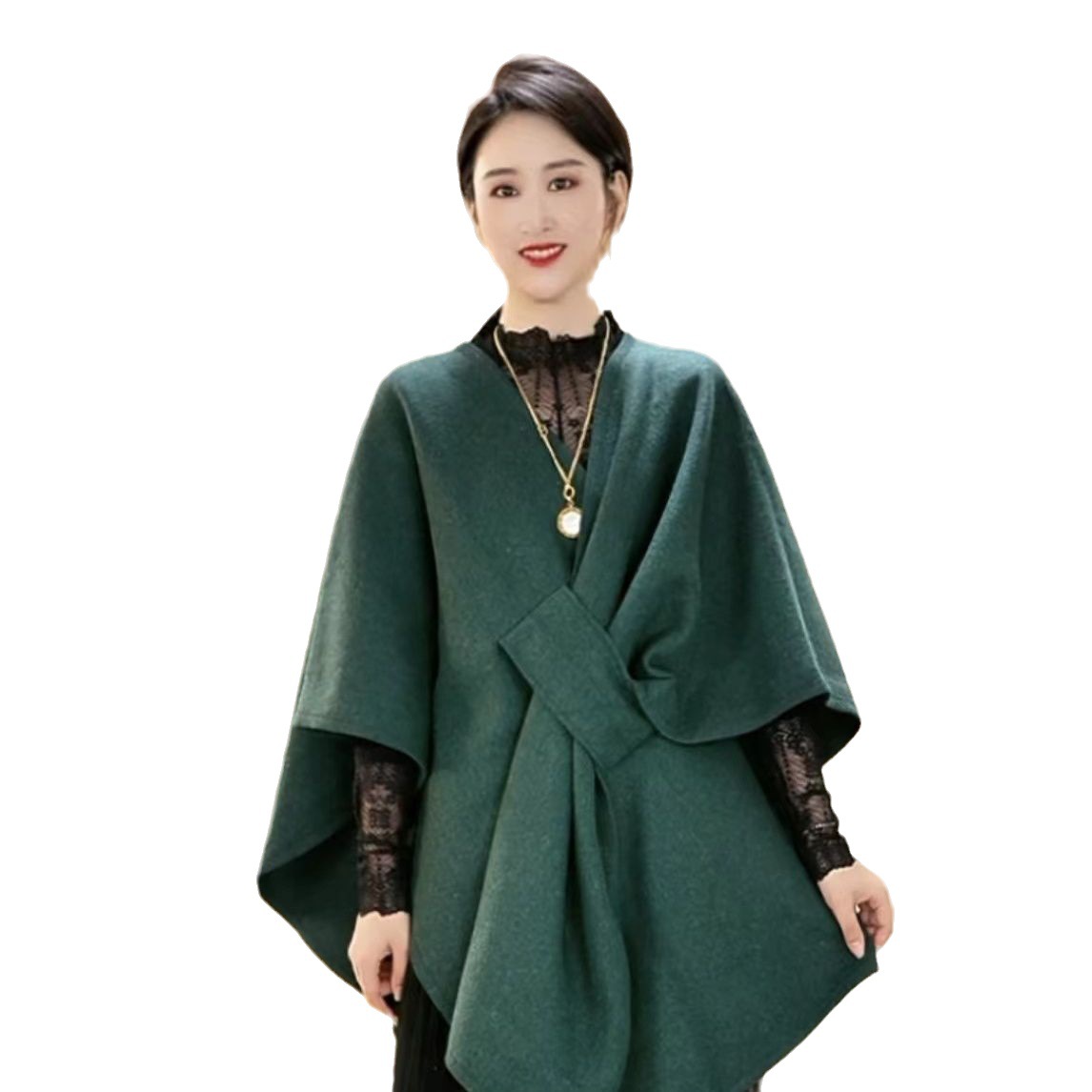 Live Autumn Winter Loose Scarf Shawl Outer Wear Cape Cape Shawl Women 0961#