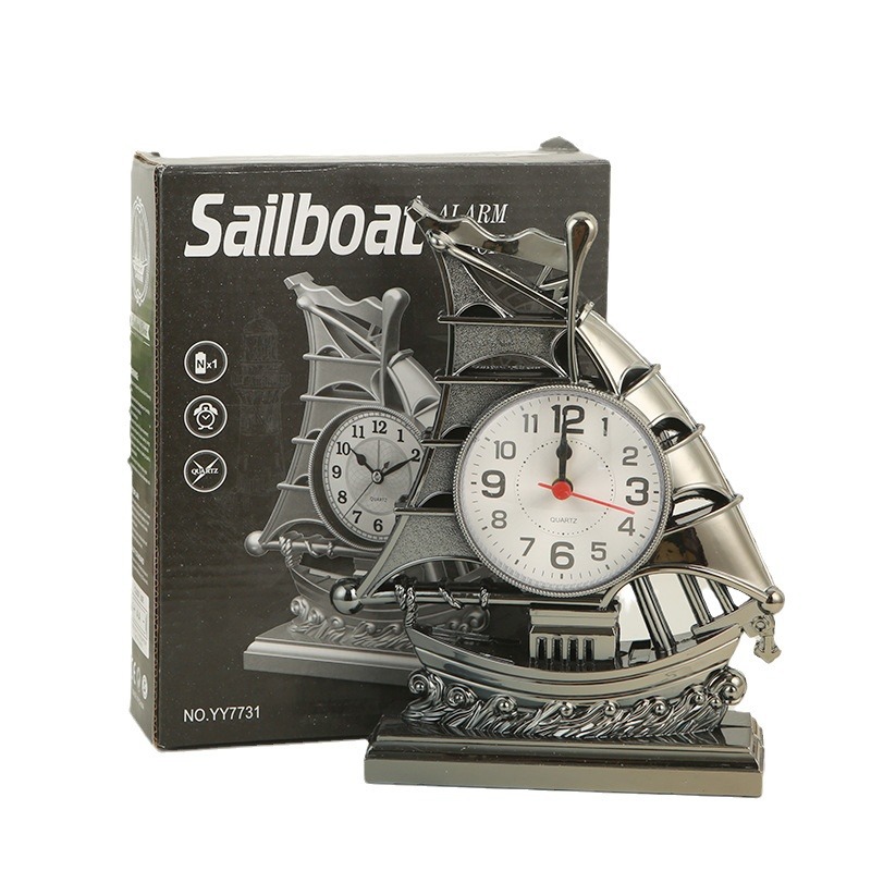 MY38634 Sailboat Alarm Clock Alarm Clock Alarm Clock Student Bedside Clock Home Alarm Clock