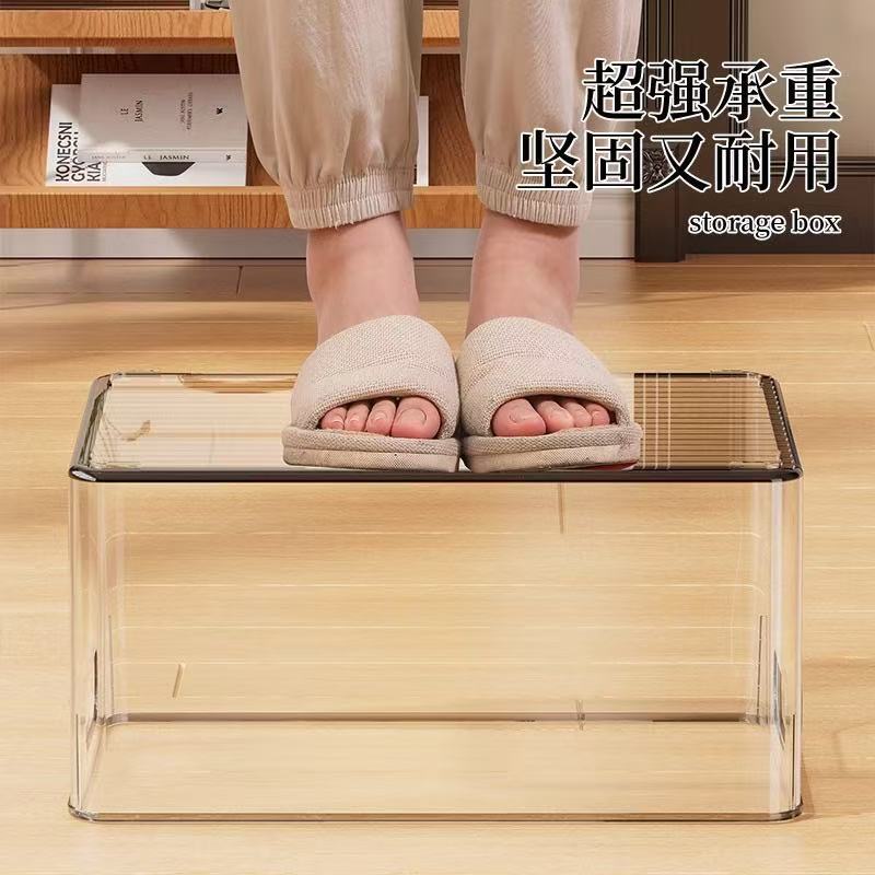 Desktop storage box makeup skincare decoration transparent PET organizing storage box snack storage basket miscellaneous item shelf