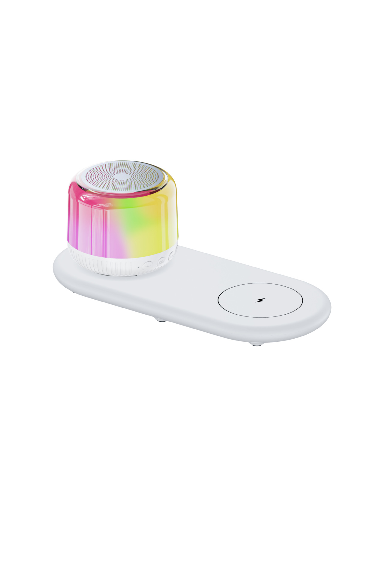 New multifunctional Bluetooth speaker gift colorful atmosphere light wireless charging card home car speaker