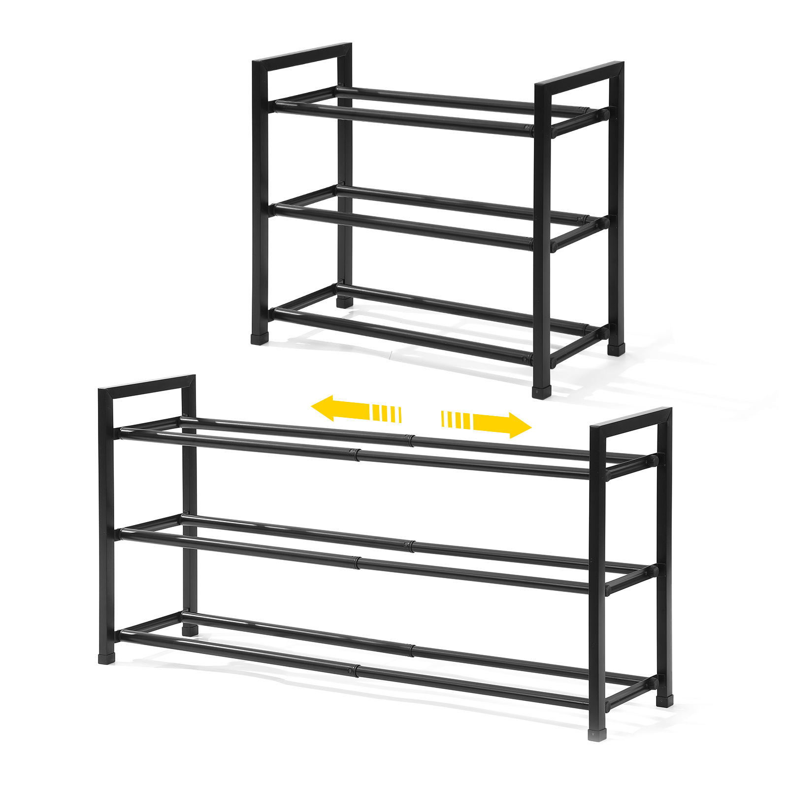 Exclusive shoe rack, simple, multi-layer, household, indoor, by door, shoes, telescopic storage rack, multi-layer shelf