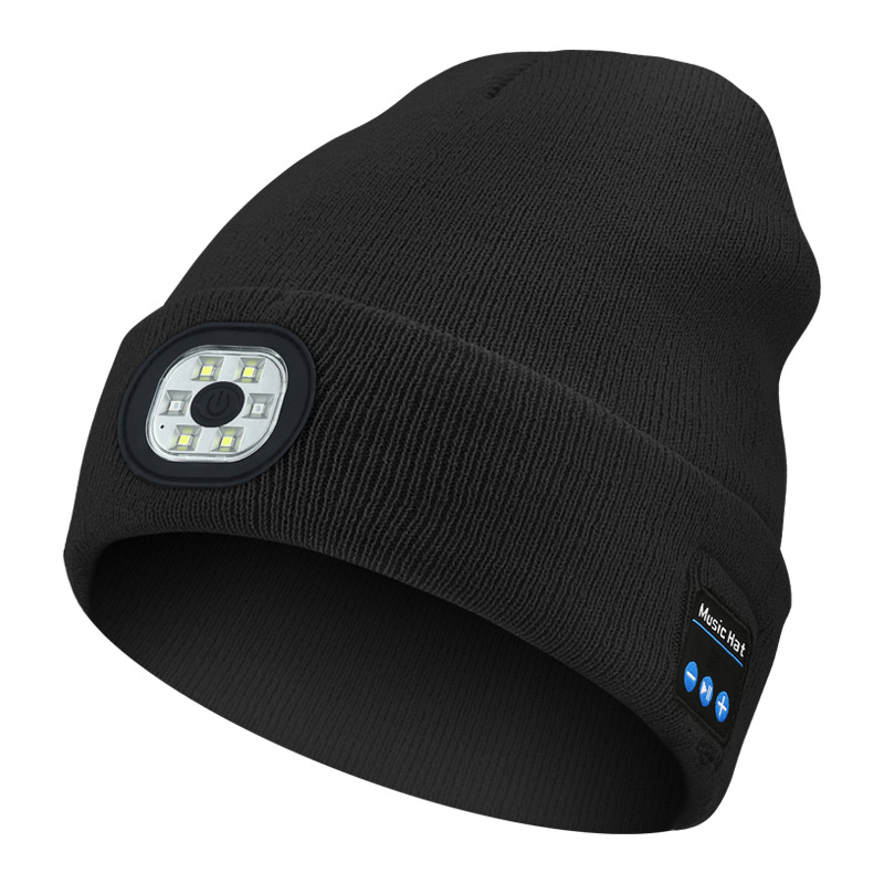Chuanglineng rechargeable washable Bluetooth hat new LED light-up Bluetooth 5.4 music knitted hat private mold
