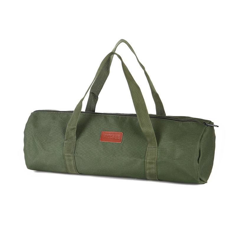 Camping Tent Wind Rope Ground Peg Tool Storage Bag Camping Accessories Storage Pouch Outdoor Handheld Peg Bag Cylinder Bag