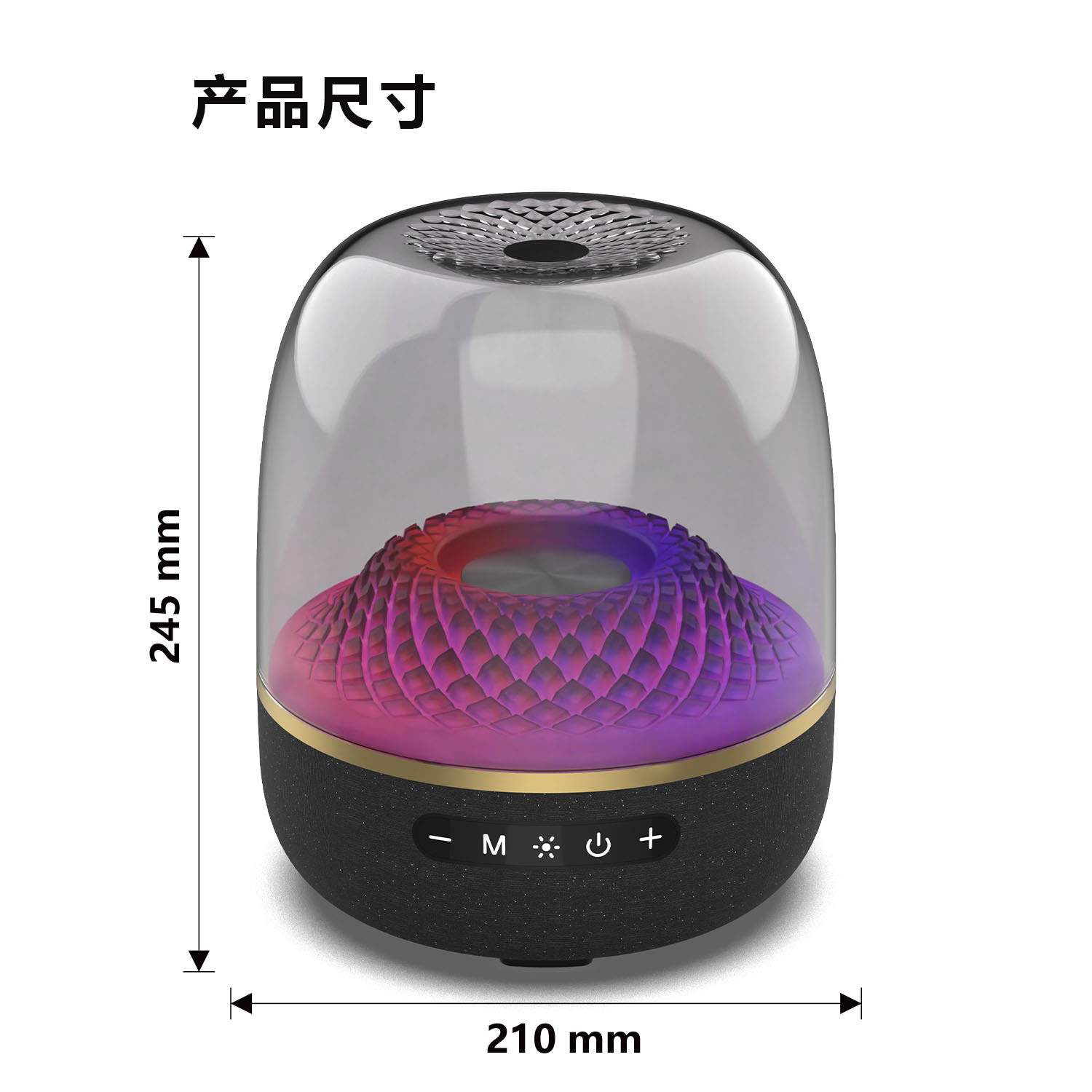 LP90Pro Large Glaze 5th Generation Bluetooth Speaker Heavy Bass Subwoofer Desktop Computer Manhattan L98 Atmosphere Light Speaker
