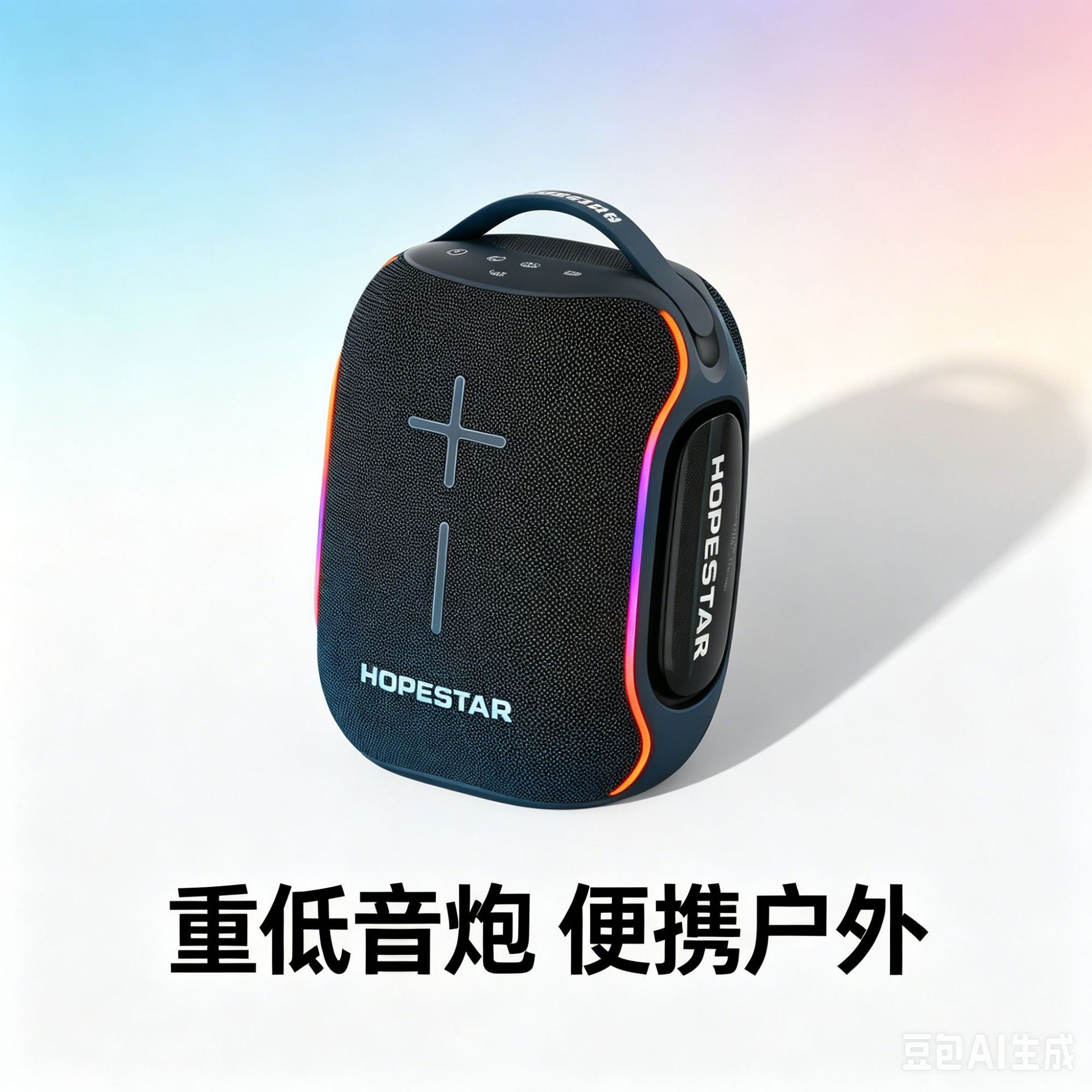 Huada H71 Bluetooth audio subwoofer HIFI high sound quality outdoor手提 speaker card portable 120W gift
