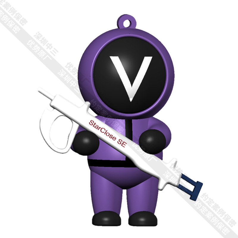 Custom Cartoon USB Drive DIY Figure 3D Shaped USB Modeling Design Spring Festival Gift Custom PVC Soft Rubber USB Drive