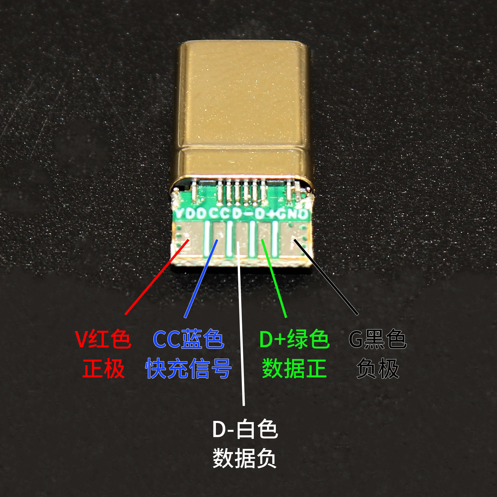 Type-C PD100W gold-plated USB plug suitable for C94 fast charging full protocol Apple OTG Huawei Xiaomi data cable