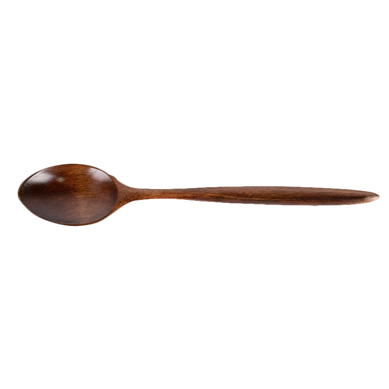 Zhiguang Japanese Long Handle Wooden Spoon Home Spoon Brown Sugar Spoon Honey Stirring Spoon Wooden Small Soup Spoon