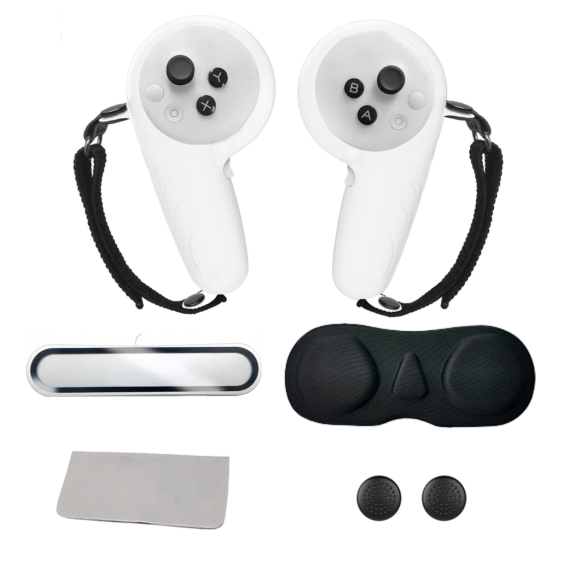 Suitable for PICO4 Ultra Silicone Face Cover Handle Protective Case Lens Film Protective Film VR Accessories Six-piece Set
