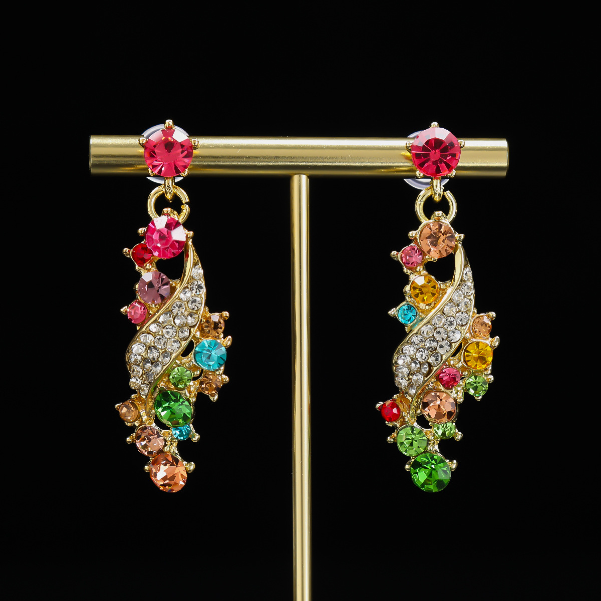 Exaggerated Necklace Earring Set Collarbone Chain Decorative Dress Accessories Colorful Jewelry