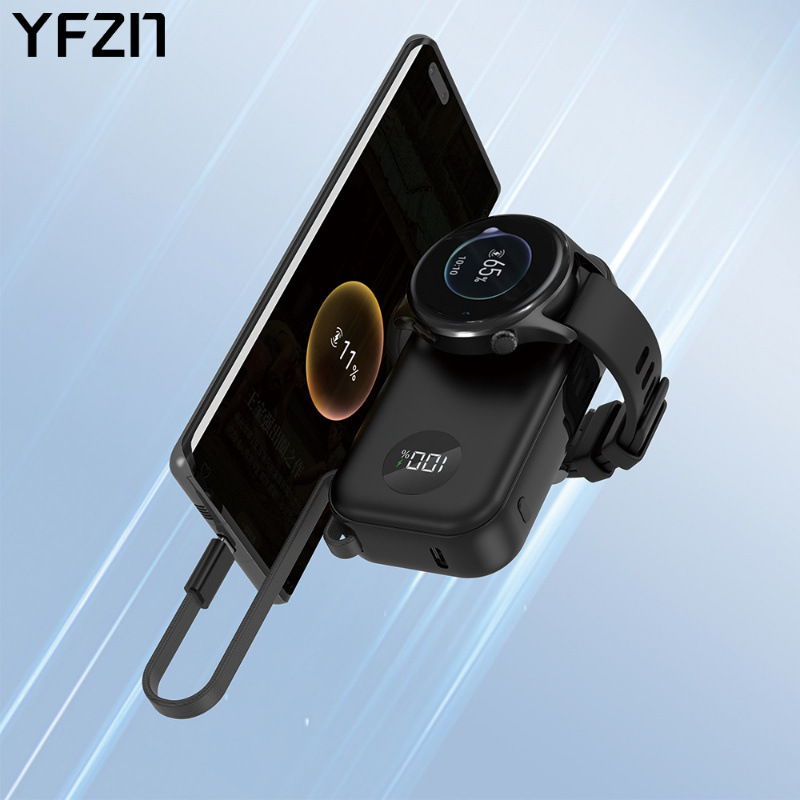 With digital display 3C certified 10000mAh power bank compatible with Apple Samsung Huawei watch 5W charging bank