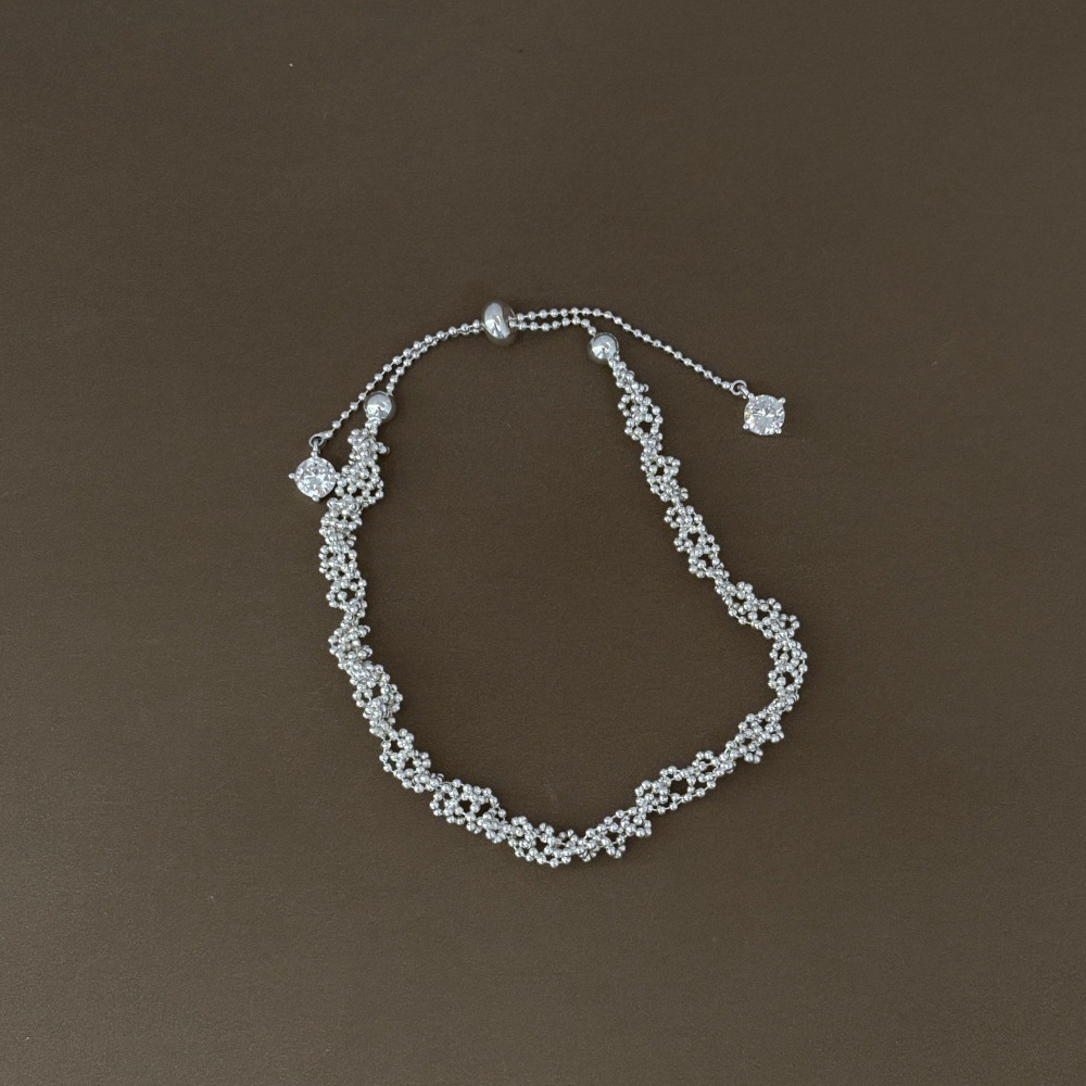 Moonlight hanging tassel lace necklace and bracelet, multiple ways to wear, niche collarbone chain