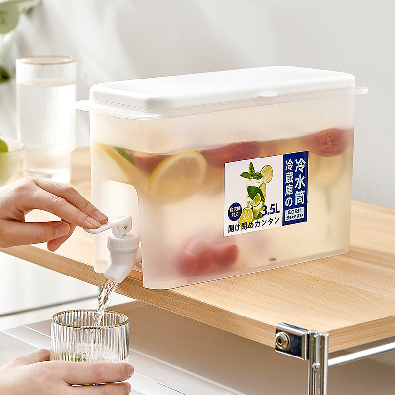 Home Simple Cold Drink Large Capacity with Faucet Refrigerator Lemon Fruit Tea Pot Cold Water Jug Cold Water Bottle