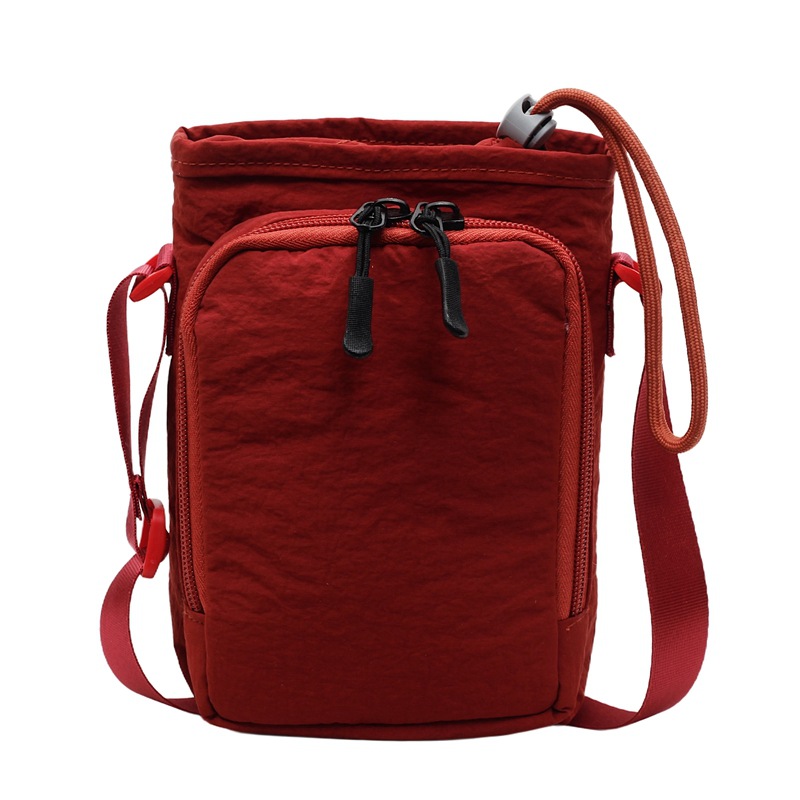Lightweight Phone Bag for Men and Students Water Bottle Bag Umbrella Bag Multi-Layer Single Shoulder Crossbody Bag Outdoor Sports Water Cup Bag