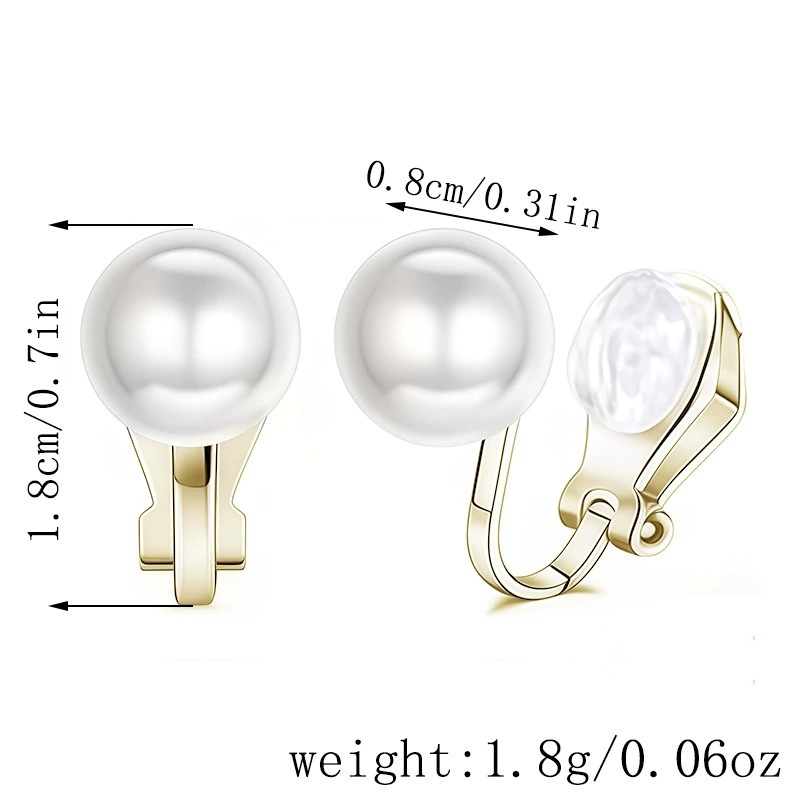 Metal earrings, clip-on earrings for no pierced ears, exquisite ear ornaments
