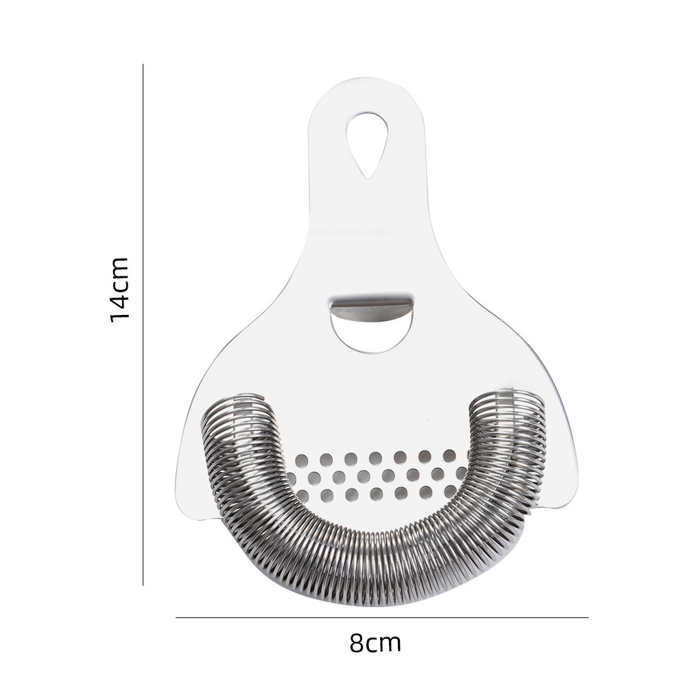 Stainless Steel Ice Strainer Cocktail Jigger Ice Block Strainer Bar Tool