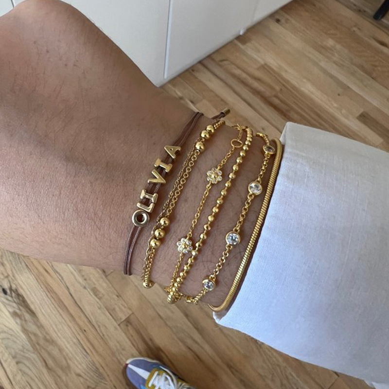 Custom Stacking Layering Bracelet for Fashionistas 18K Gold Plated
