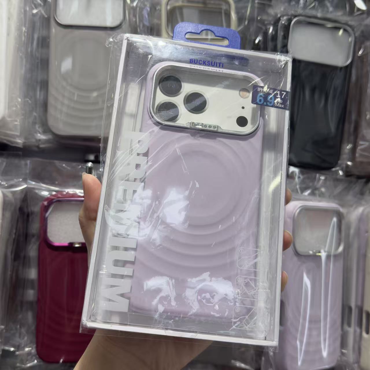 For iPhone 16 Diamond Lens Ripple Case Apple 16 Pro Max Built-in Magnetic Liquid Silicone Phone Case