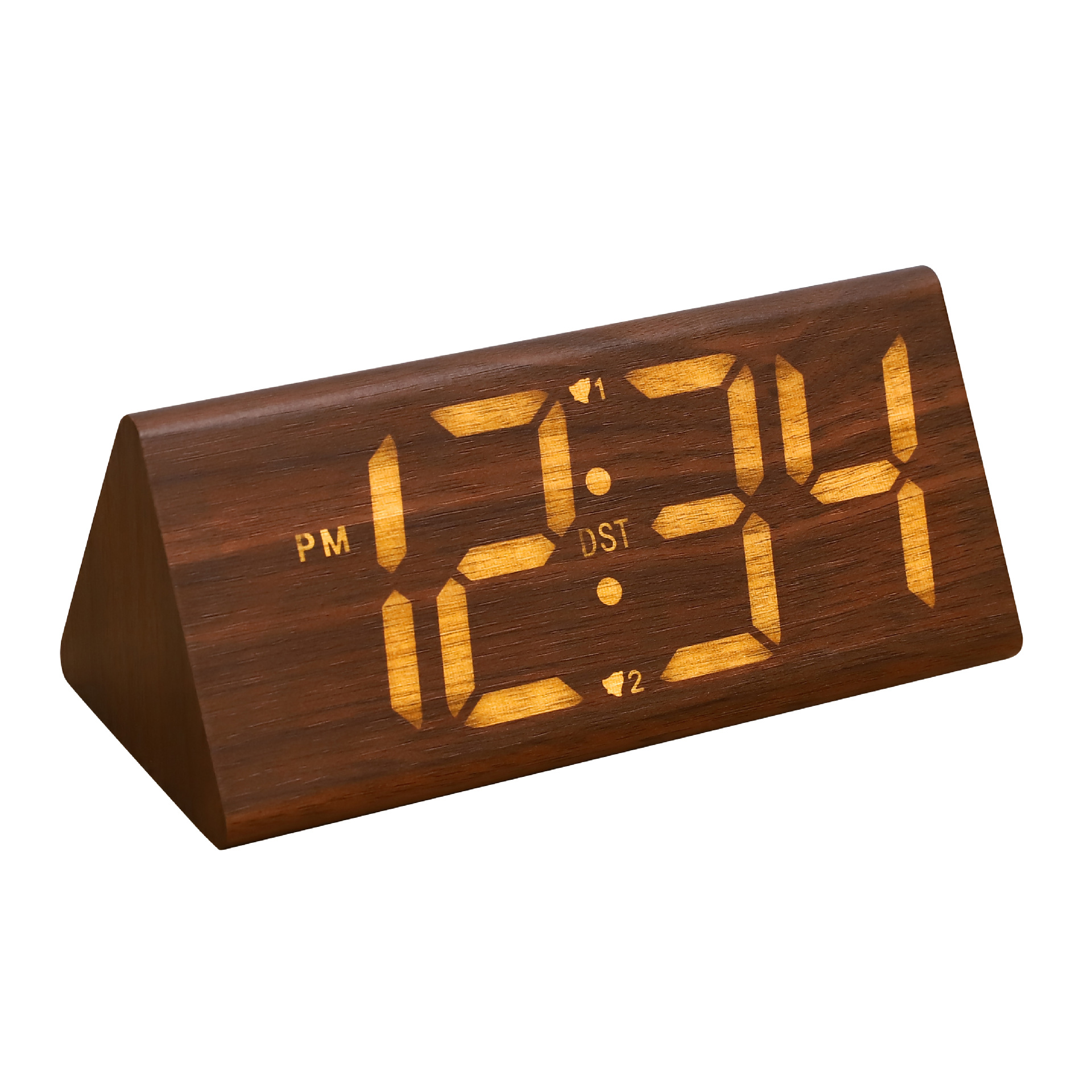 LED Wooden Clock Digital Night Light Silent Digital Alarm Clock Perpetual Calendar Temperature Electronic Clock Multifunctional Clock