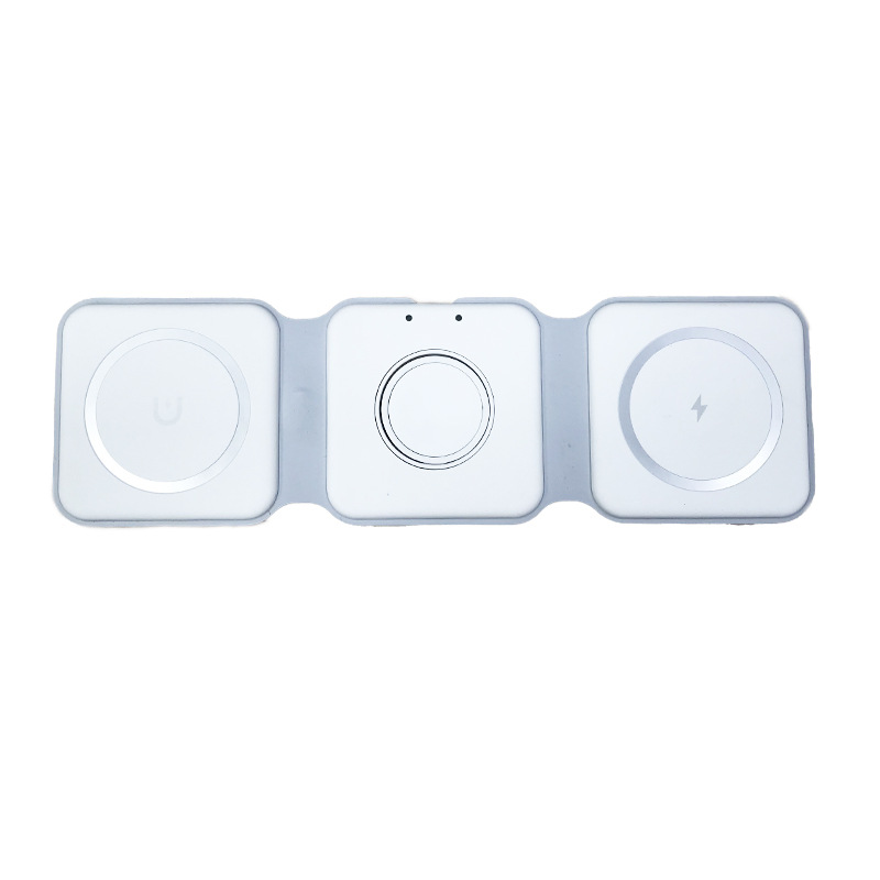 Stacked three-in-one magnetic 15W wireless charger compatible with Apple phone watch charging magnetic wireless charger