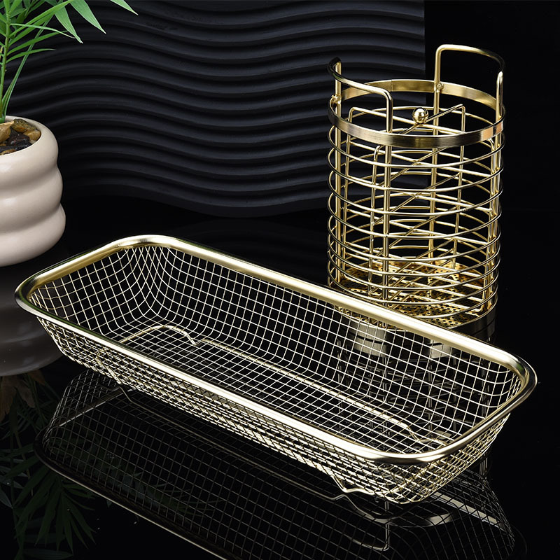 Stainless Steel Chopstick Basket Drain Basket Mesh Basket Kitchen Storage Utensil Rack Home Disinfection Cabinet Chopstick Box