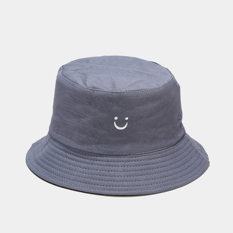 New Smiley Face Reversible Bucket Hat for Men and Women, Street Basin Cap, Travel Sun Hat, Couple Hat