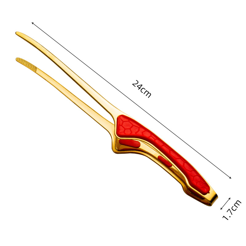 430 stainless steel barbecue clip, anti-scald, anti-slip, bright food clip, steak clip, buffet clip