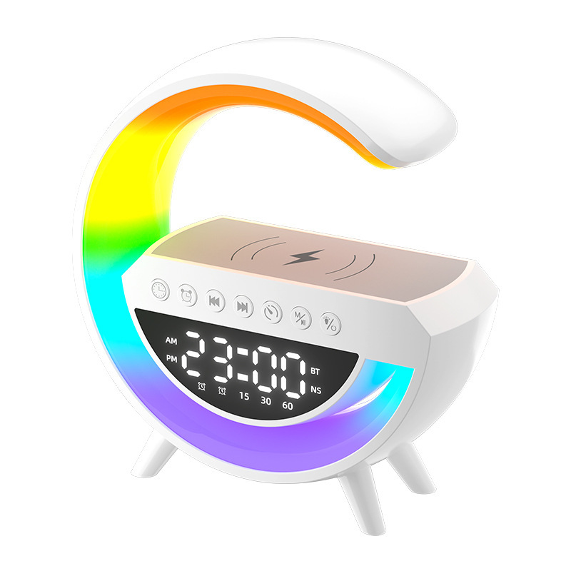 mini3401 mobile phone speaker Bluetooth small G3401 wireless charging Bluetooth speaker three-in-one alarm clock atmosphere light