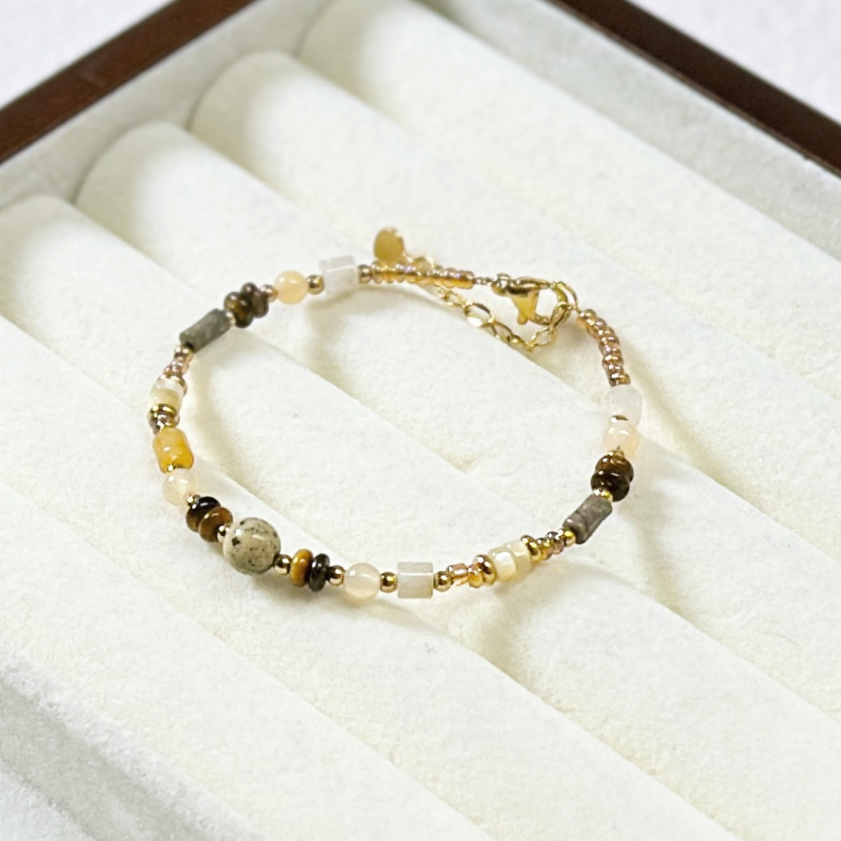 Titanium Steel Natural Stone Shoushan Stone Aquamarine Beaded Bracelet Freshwater Pearl Small Exquisite Bracelet