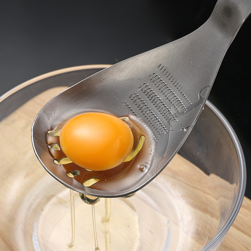 430 stainless steel multifunctional noodle strainer cooking spoon ginger grinding spoon 304 multifunctional potato masher egg white separator