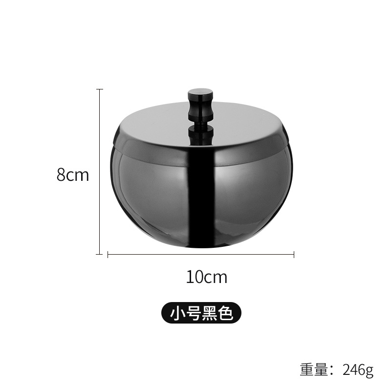 New Metal with Lid Windproof Home Stainless Steel Ashtray Thickened Large Office Bar Use