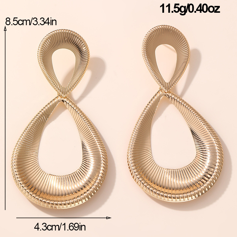 EZ4185 Accessory Alloy Electroplated Teardrop Earrings Women's Gourd Earrings