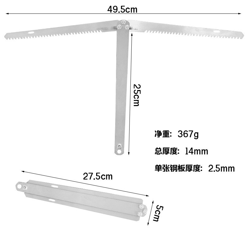 Stainless Steel Serrated Weed Cutter Fishing Tool Weed Cutter Fishing Knife Folding Grass Cutter
