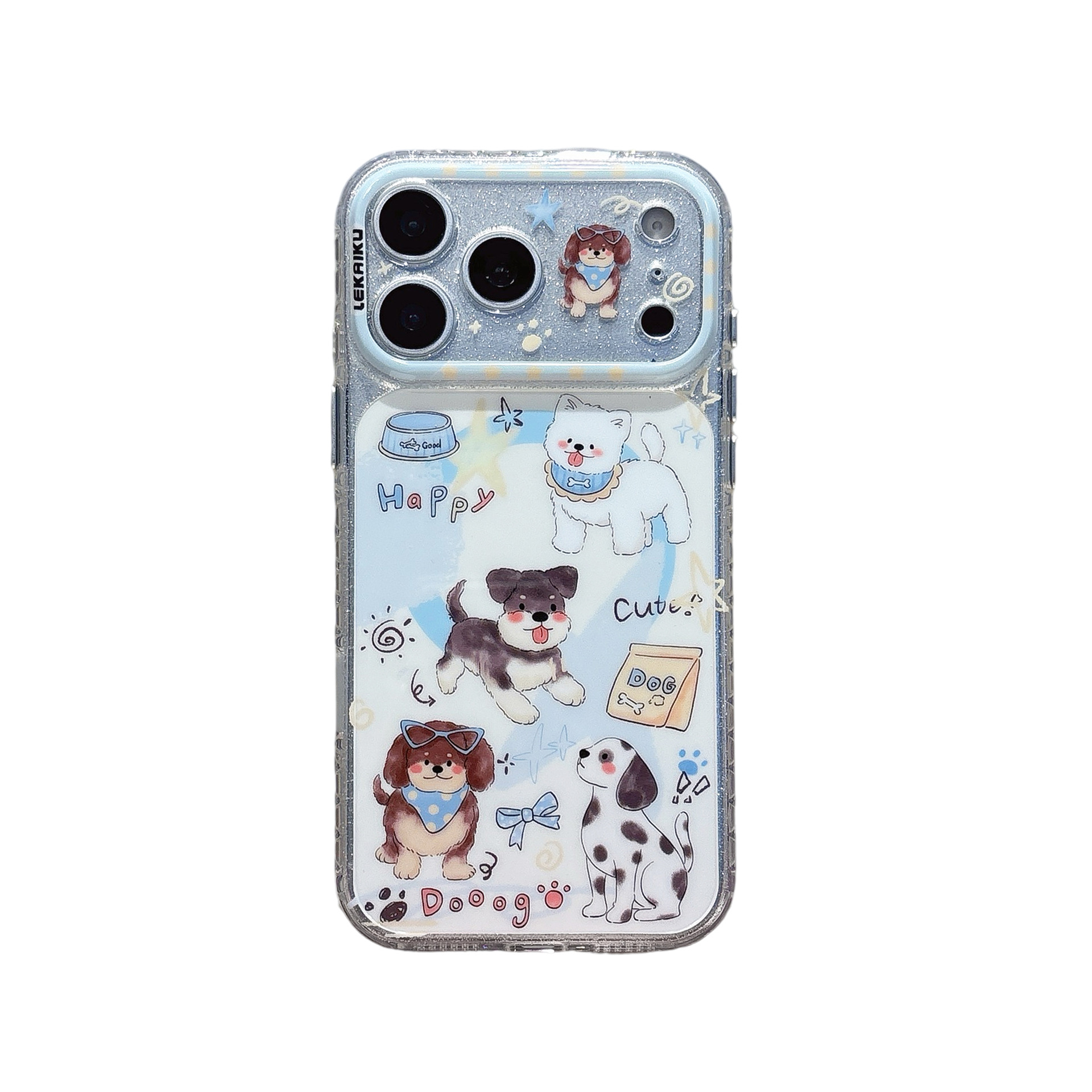 For iPhone 17 Pro Max Cartoon Graffiti AI Magnetic Phone Case Apple 16 Tulip Four-Leaf Clover Floral