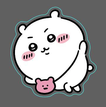 Cute Cartoon Jii Kawaii Airbag Stand Lazy Telescopic Magnetic Acrylic Resin Phone Stand