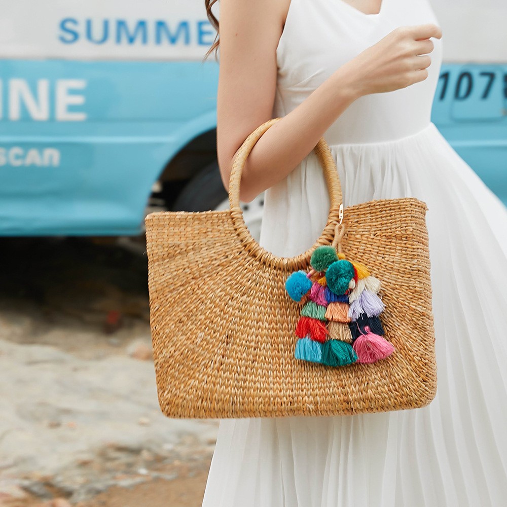 Bohemian Tassel Pendant DIY Handwoven Hanging Decoration Ethnic Style Bag Keychain Pendant