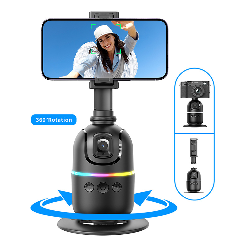 P03 Face Tracking Gimbal Automatic Follow Tracking Live Streaming Phone Holder Desktop Stabilizer Anti-Shake