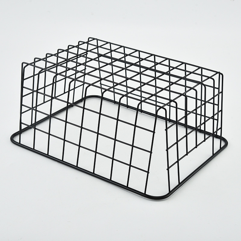 Japanese Home Black Painted Wire Storage Basket Bathroom Dirty Clothes Basket Simple Kitchen Fridge Storage