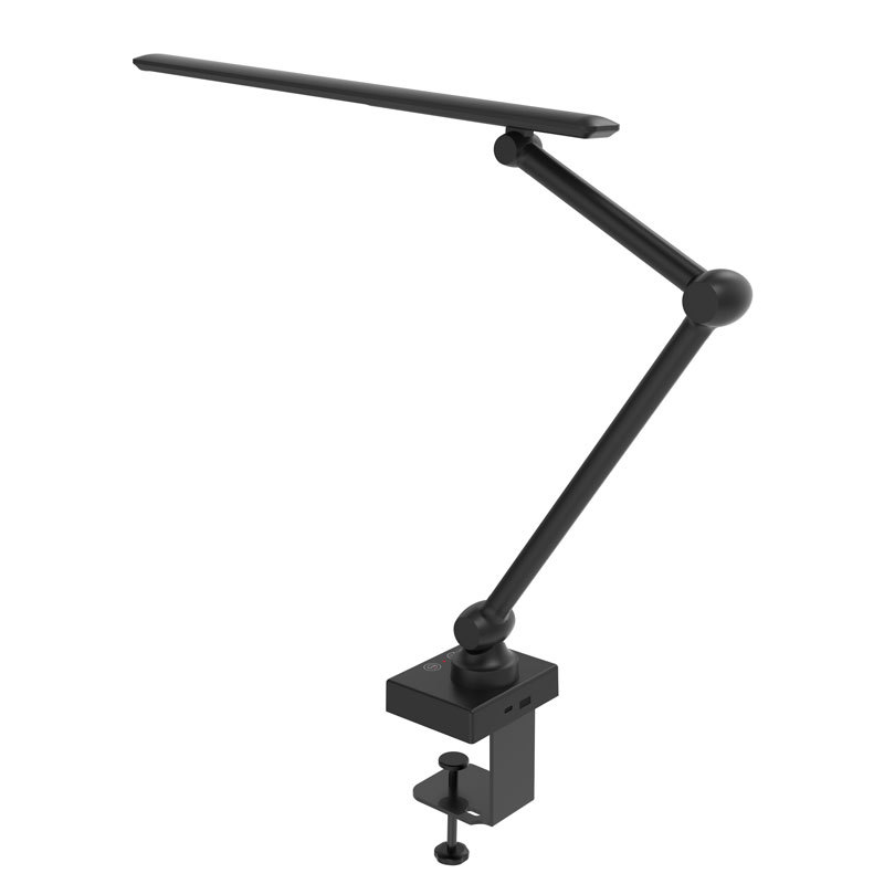 Bright Enough for Study Clip Light, Foldable, Dual-Use Charging and Plug-in, Student Eye-Caring LED Desk Lamp, Professional for College Students