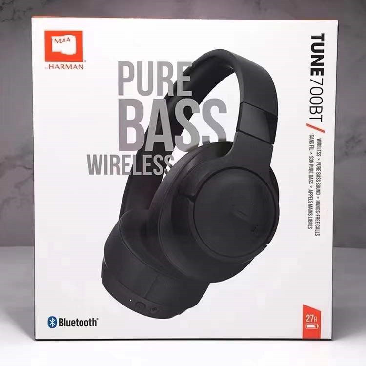 New T700 wireless over-ear Bluetooth headset heavy bass phone microphone running headset boxed