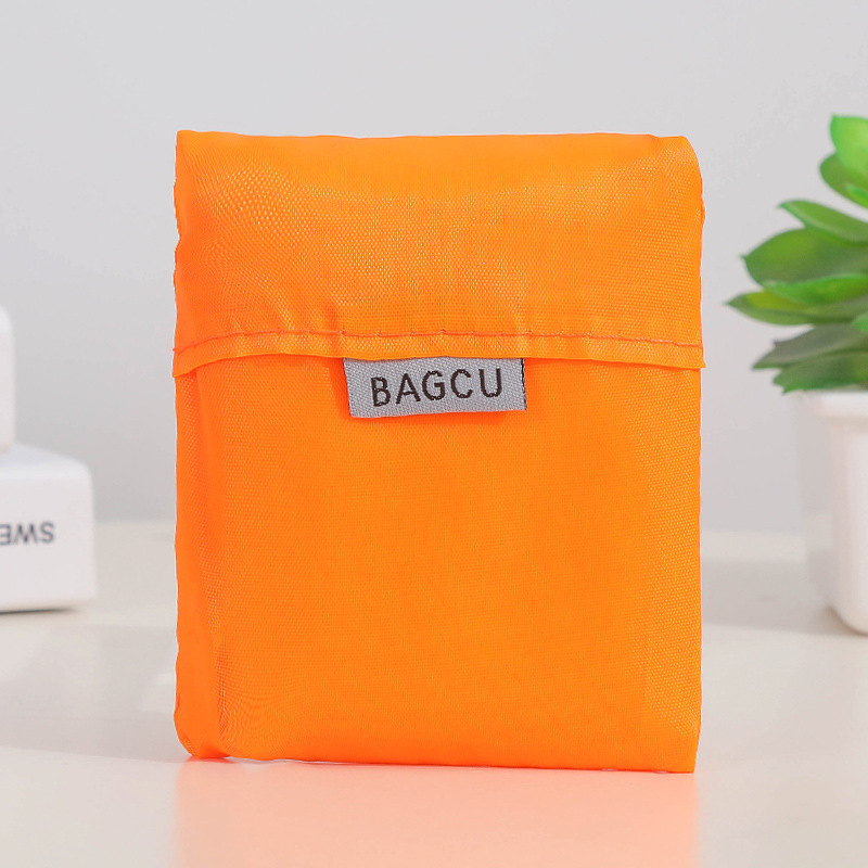 Waterproof Shopping Bag, Portable Plastic Bag for Supermarket, Eco-friendly Solid Color Foldable Storage Bag