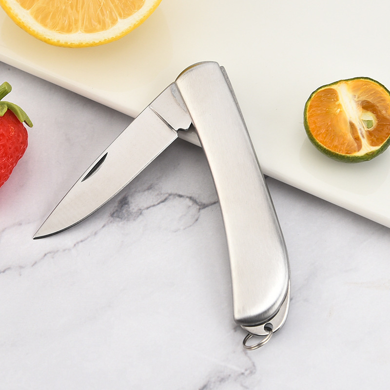 Dormitory folding Nordic-style fruit knife, household small knife, peeler, stainless steel, student portable