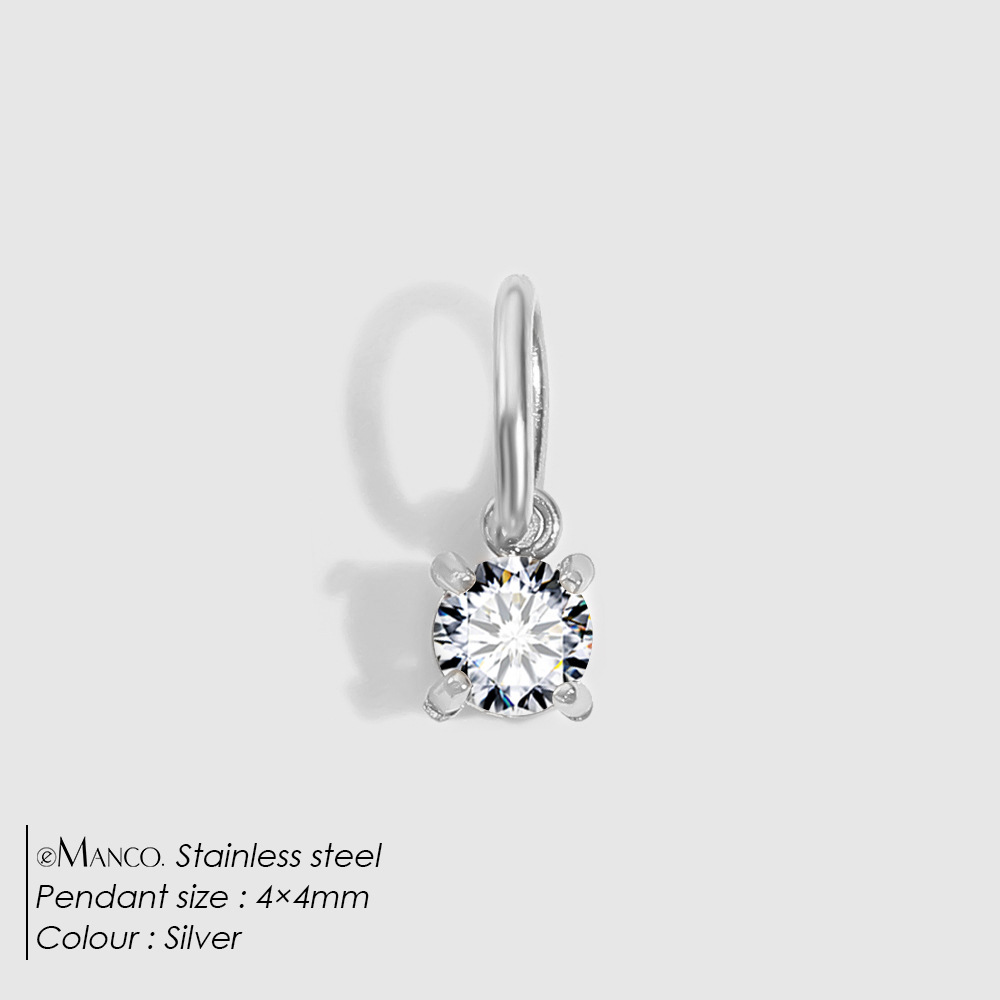 eManco Zircon DIY Necklace Pendant Women's Sense Zircon Pendant