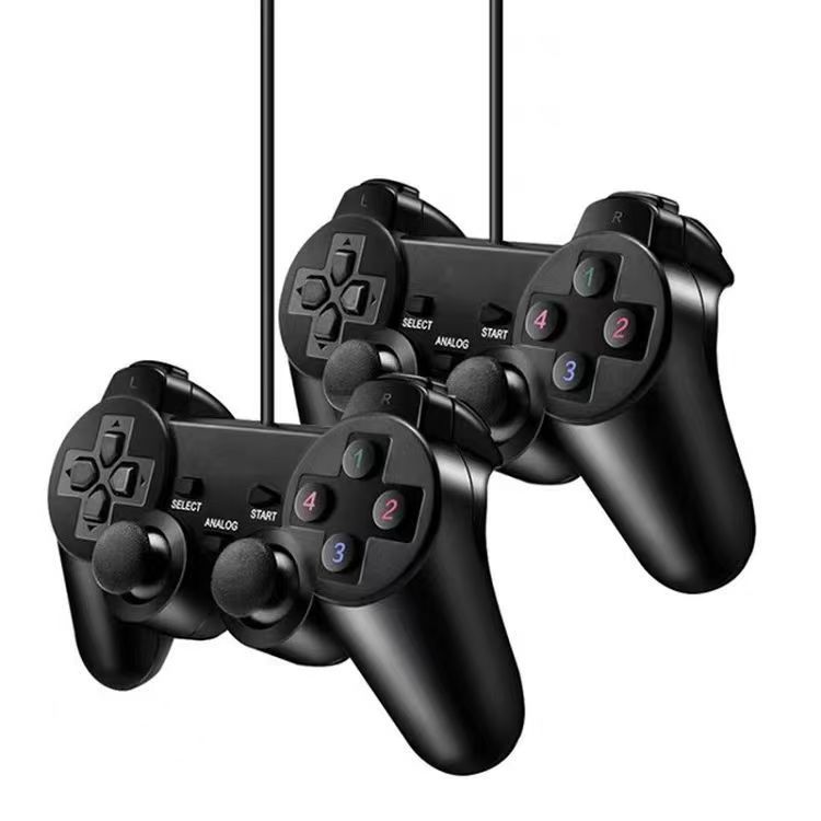 Computer gamepad USB dual-player wired PC computer vibration entry-level vibration